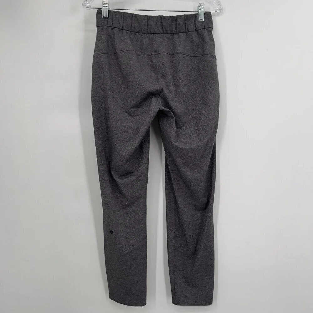 Lululemon Heathered Gray Drawstring Straight Leg Pants Size 4